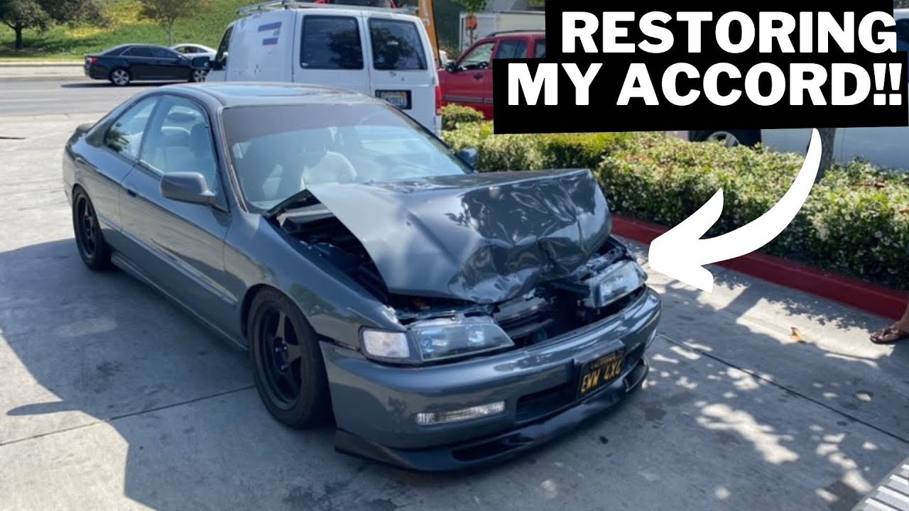 CUTTING Front Clip for my 1995 Honda ACCORD! JUNKYARD RUN!