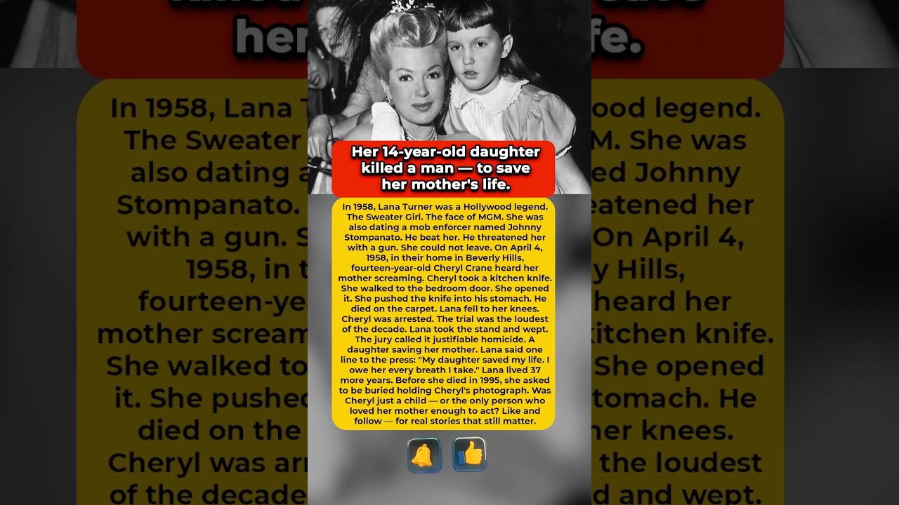 Her 14-year-old daughter killed a man &mdash; to save her mother's life #LanaTurner #mother #daughter