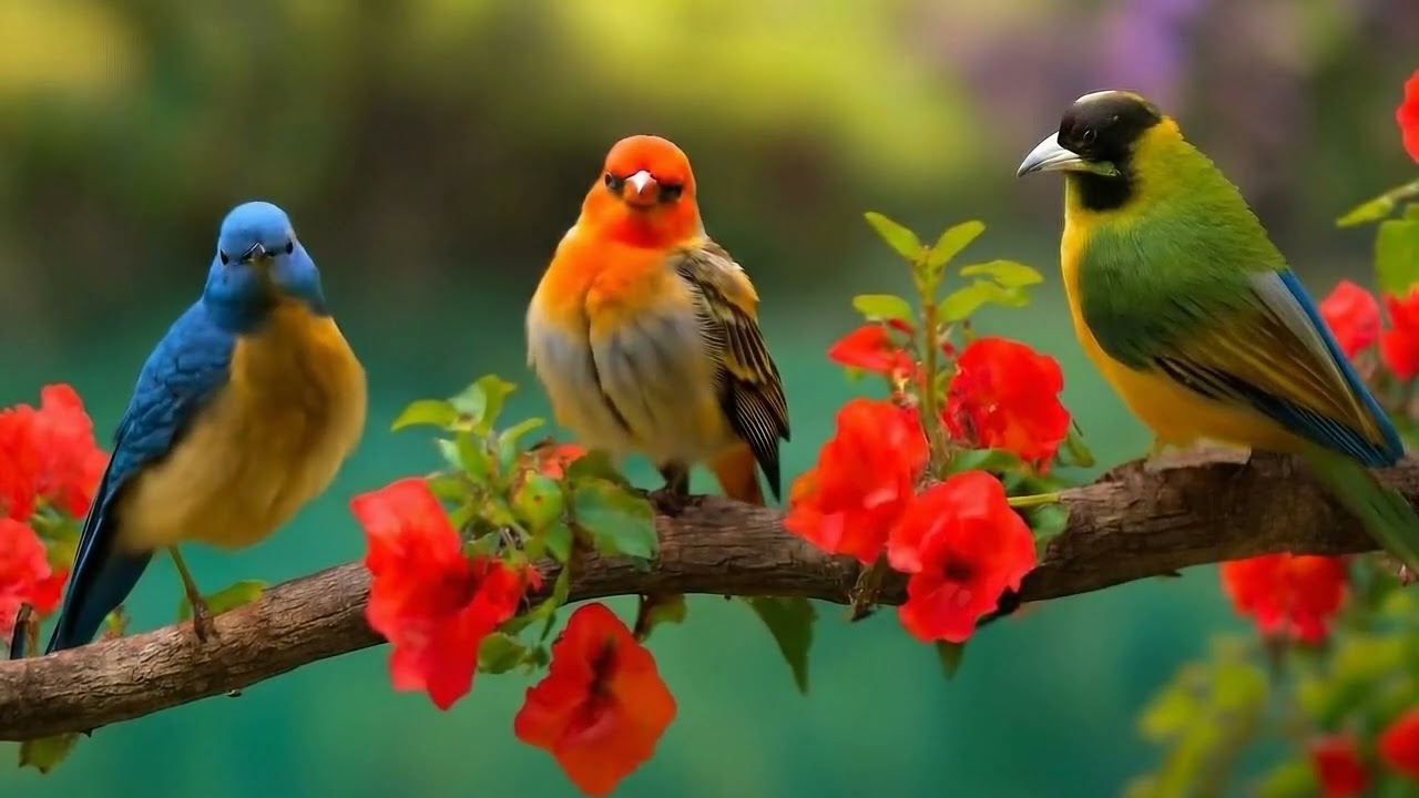 Beautiful Birds on Branches | Piano Music and Morning Light