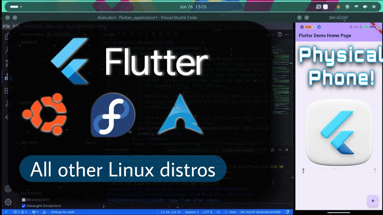 Install flutter and configure with your smartphone on Fedora and All other Linux distros