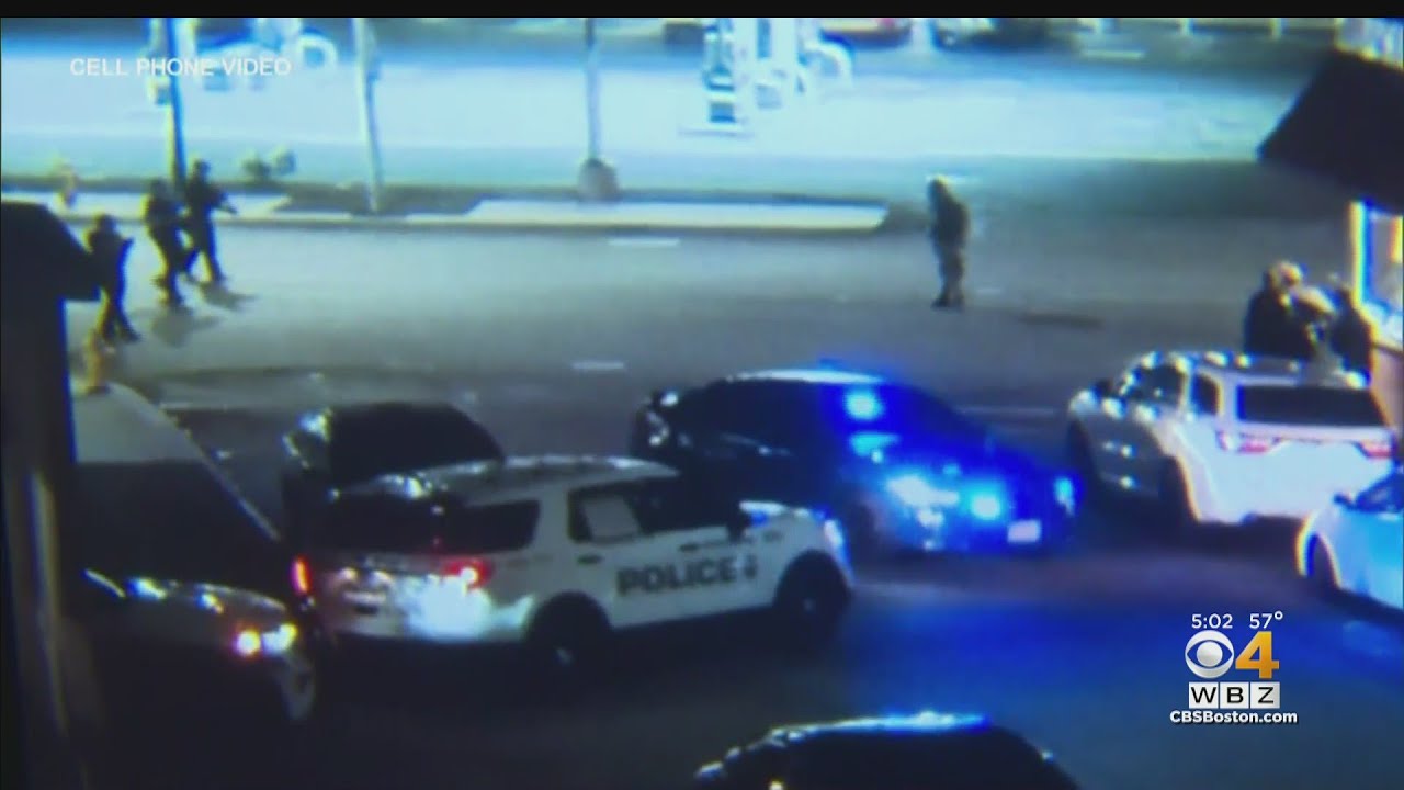 Cell Phone Video Shows Police Standoff With Armed Suspect In Worcester