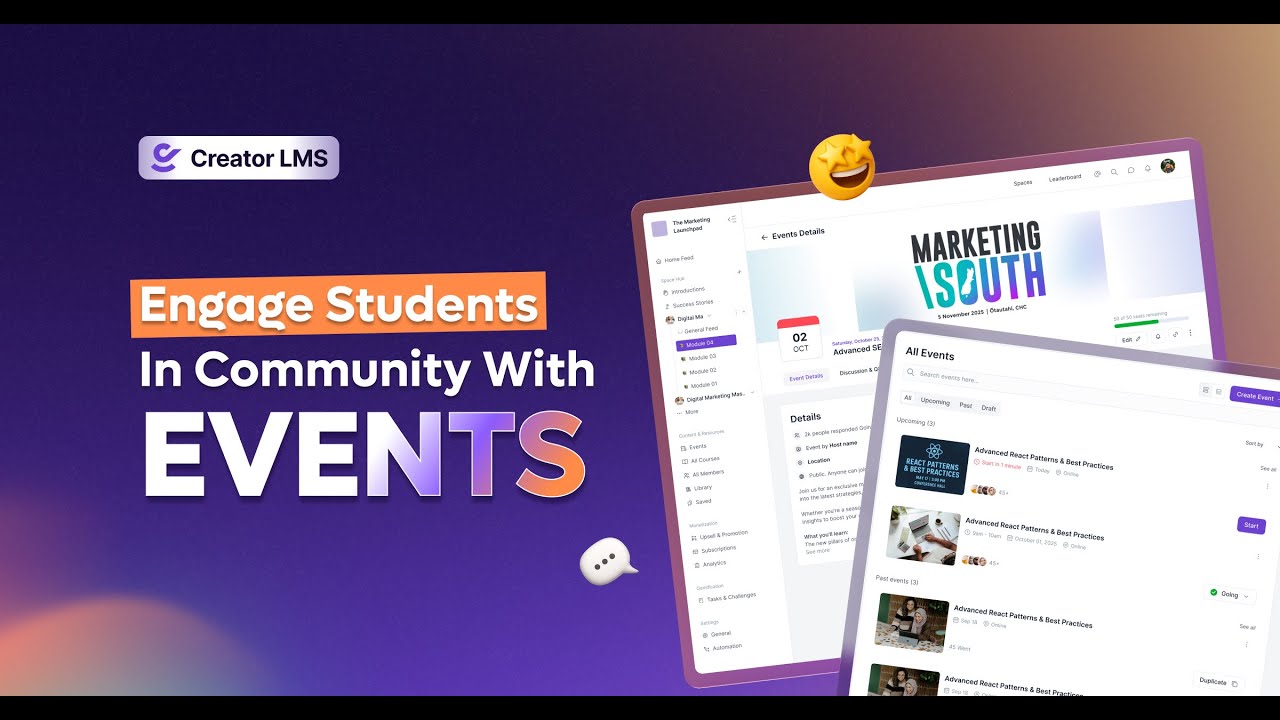 Events in Community! [Creator LMS]