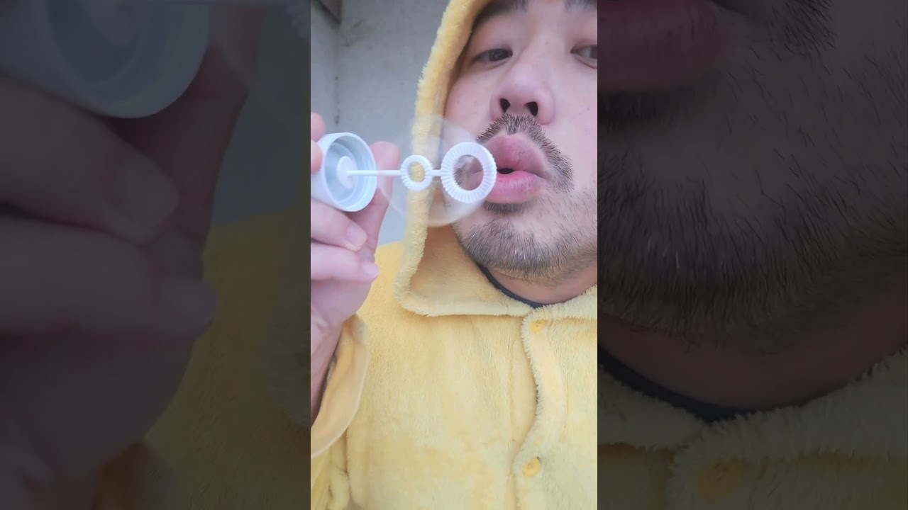 ASMR Candy eating, blowing bubbles & toy 