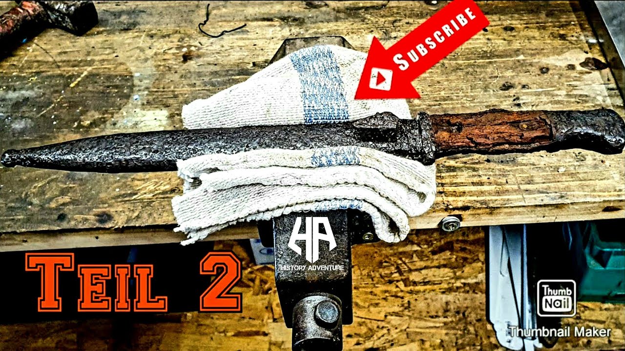 Scheide ZIEHEN😲  Restauration deutsches BAJONETT  Teil 2 sondeln, schatzsuche, Metalldetektor