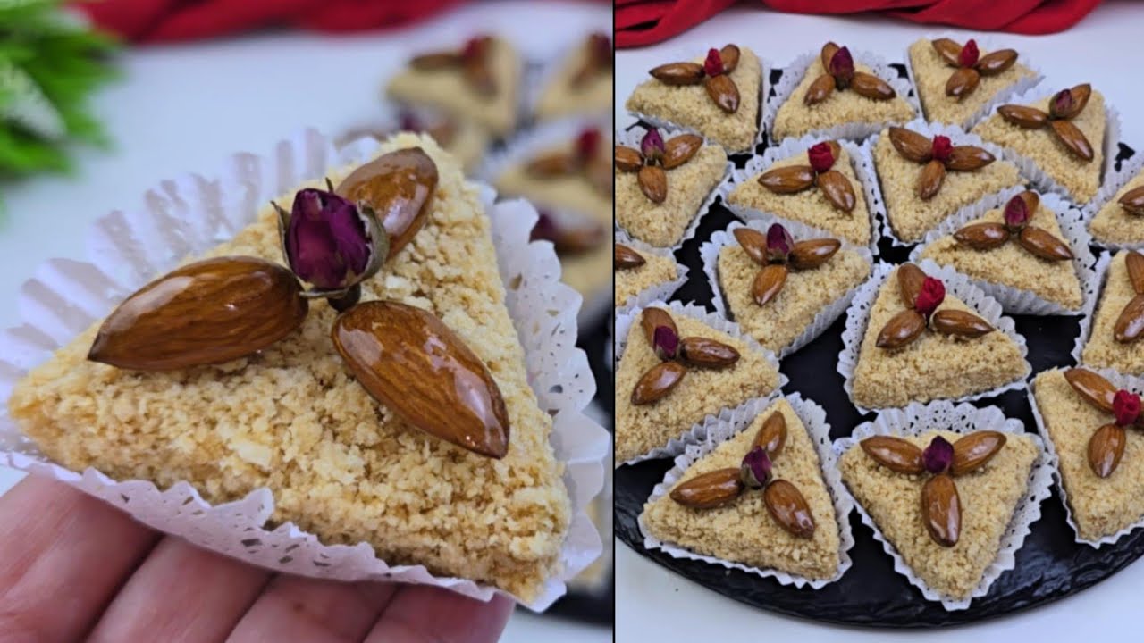 بدون بيض .. بدون نشاء و بدون سكر .. حلوة لذيذة 😋 جدا إقتصادية و راقية سريعة و سهلة التحضير