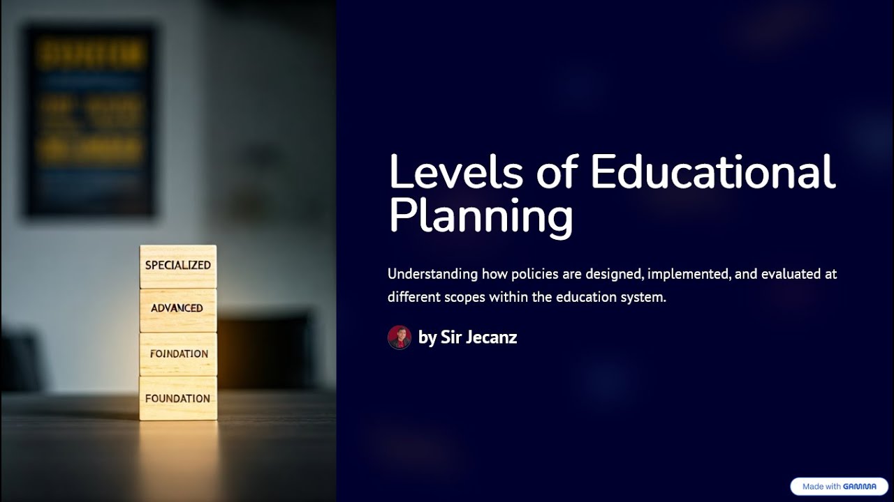 Levels of Educational Planning