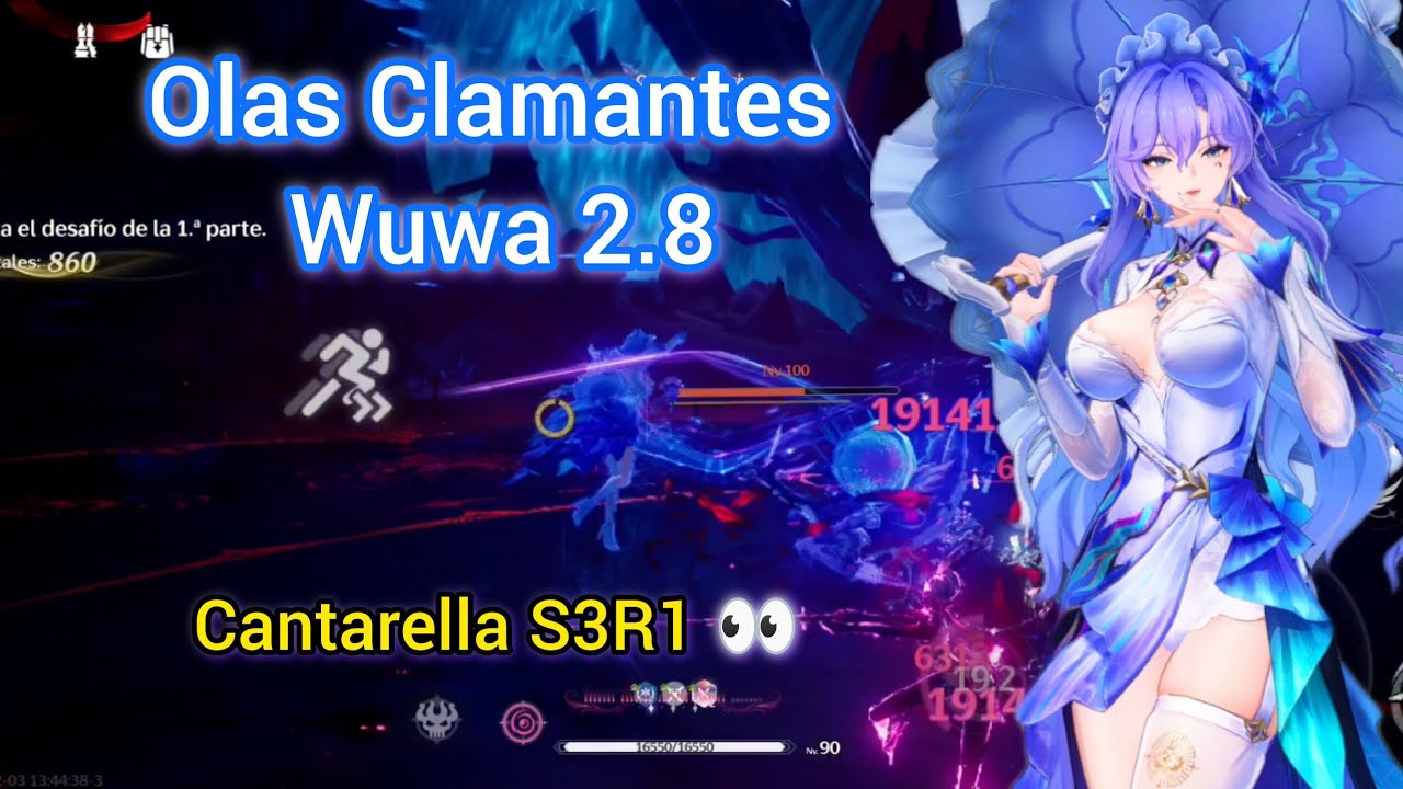 Completando las Olas Clamantes en Wuwa 2.8, Cantarella S3R1 team