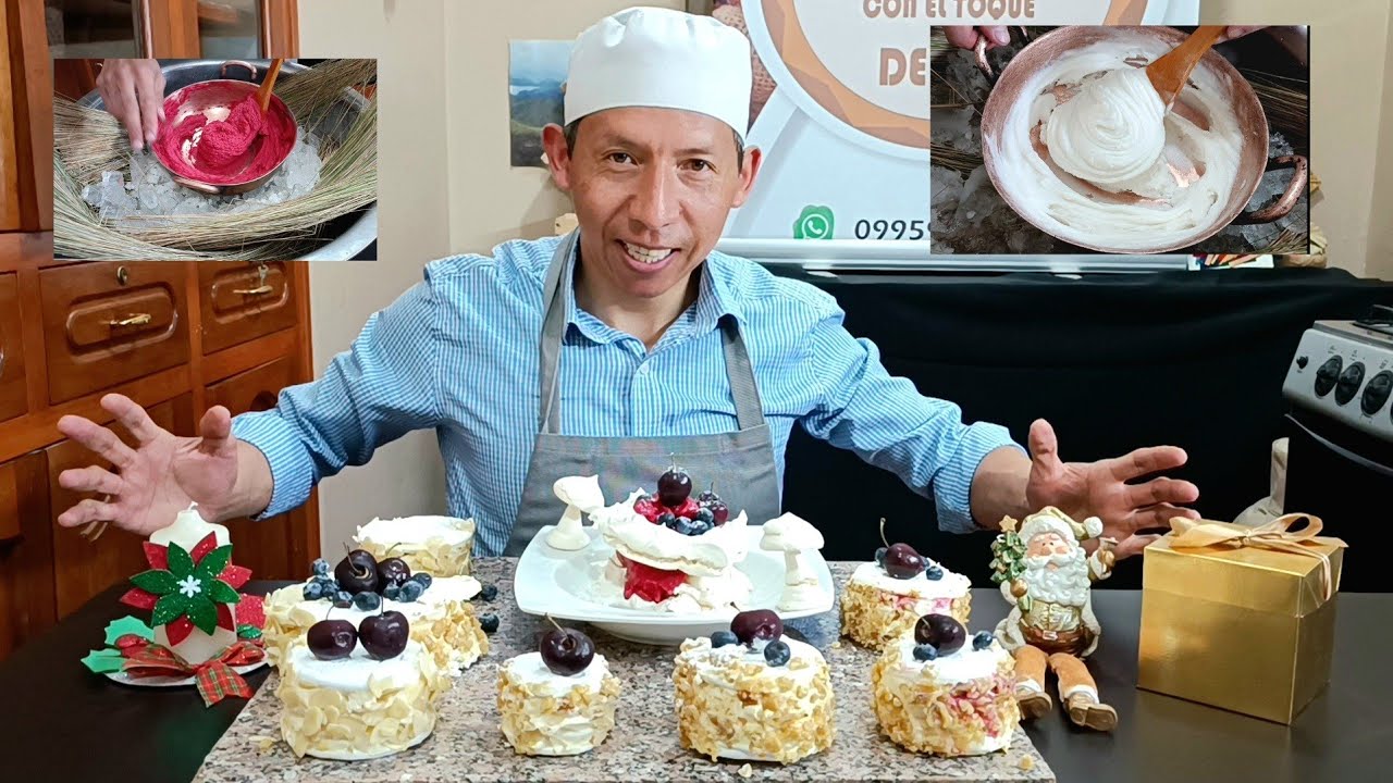 Postre Navideño Vacherin con Helado de Paila de Mora y Guanábana (con el toque de Luis)