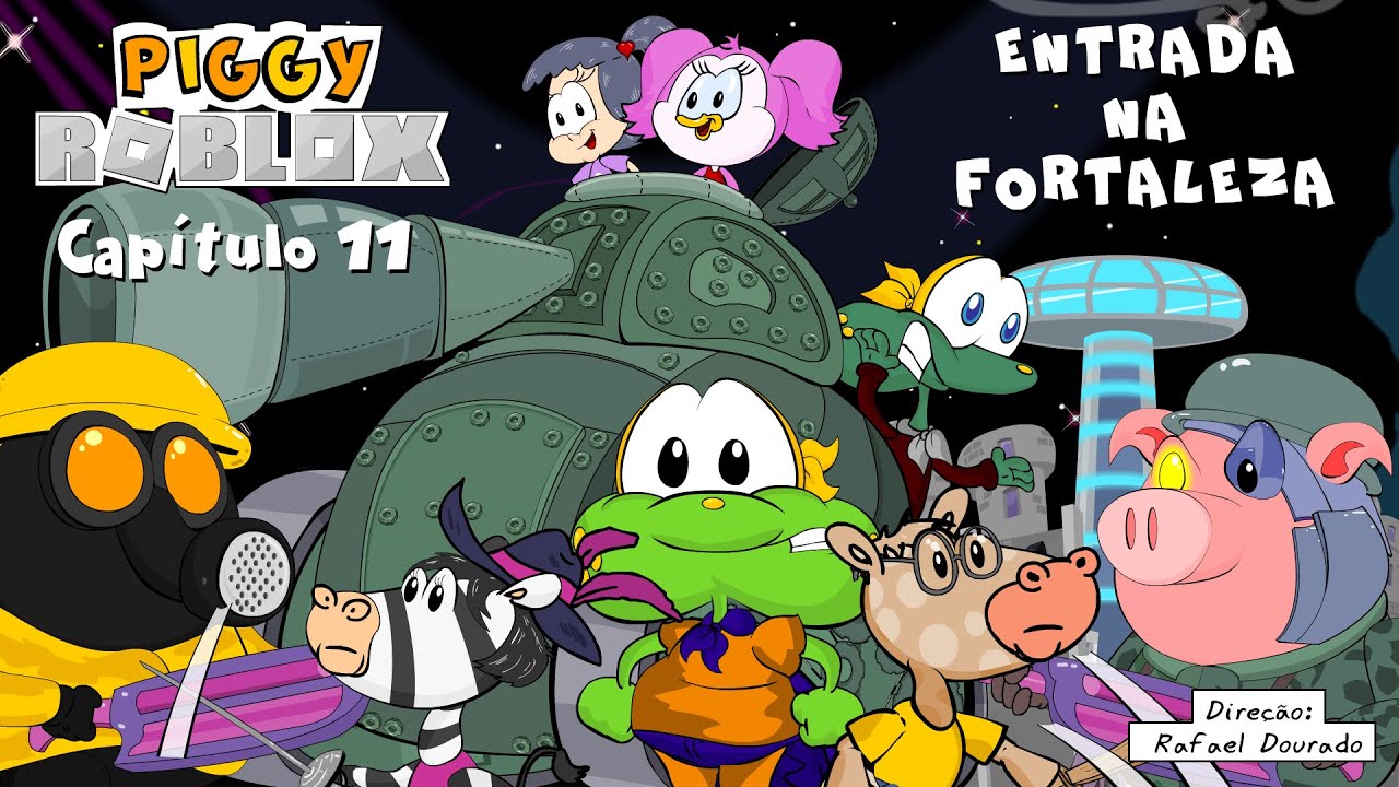 Sapo Brothers em Piggy Roblox Capítulo 11 com Furifunfilas na Entrada da Fortaleza