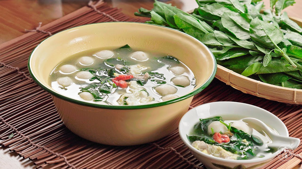 滚枸杞菜鸡蛋汤 Kau Kee Soup (Wolfberry Leaf Soup)