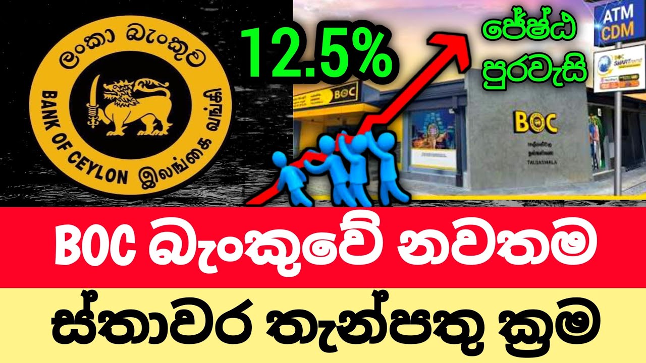 🇱🇰BOC Bank New Fixed Deposit Rates - ලංකා බැංකුවේ නව ස්තාවර තැන්පතු |fd rates in sri lanka 2026 
