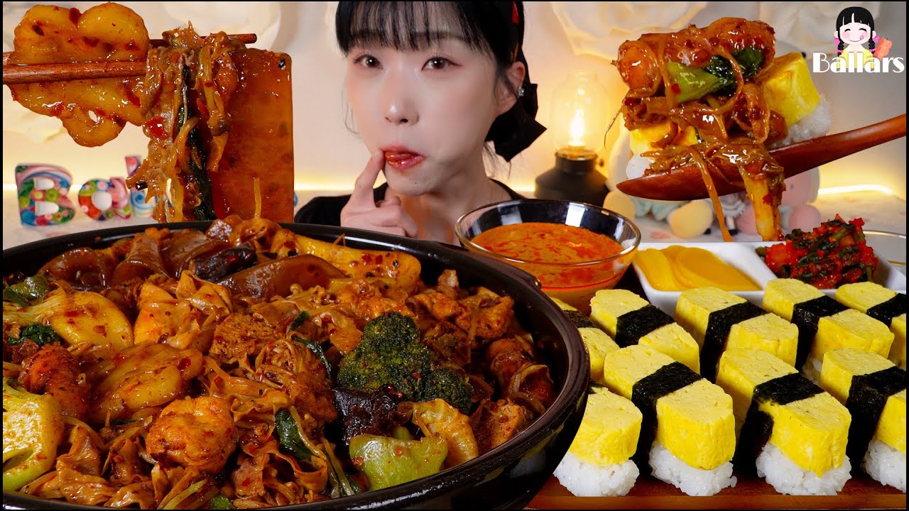 Mukbang:) 🌶️Spicy Mala Xiang Guo & Tamagoyaki Mukbang ☆ Big Bites :: ASMR :: Eatingshow ☆