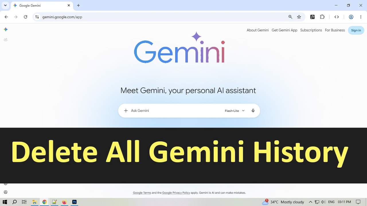 How to Delete All Gemini History at Once?
