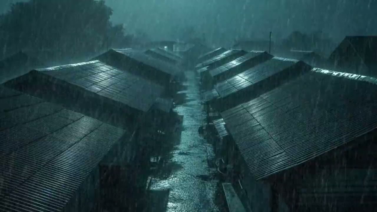 No Ads Rain Sounds for Sleeping - ASMR Violent Heavy Rain On Tin Roof to Quiet the Mind