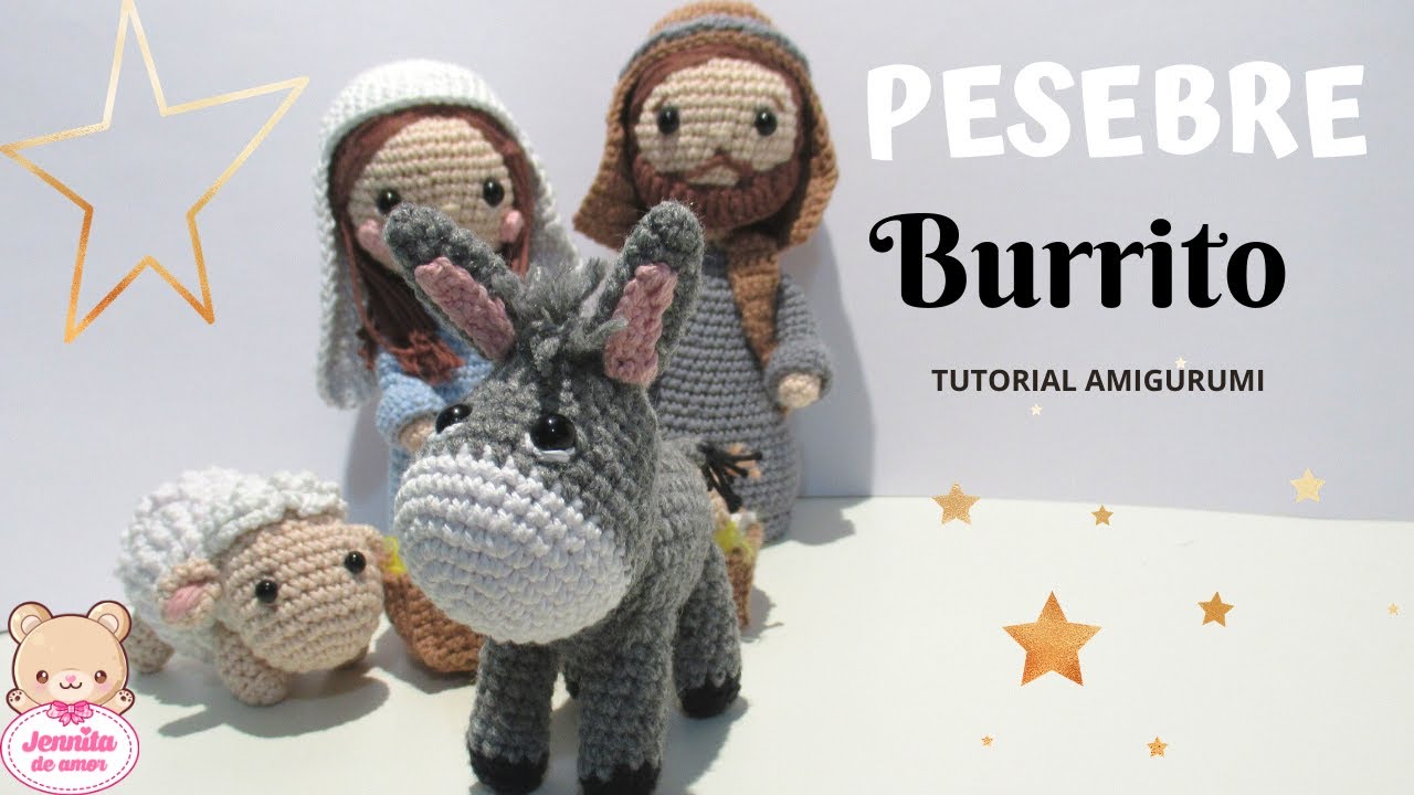 PESEBRE BURRITO Amigurumi Tutorial paso a paso (Patrón en Descripción)