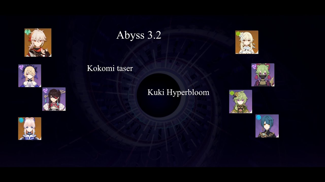 C0 Kokomi taser and C0 Kuki hyperbloom Abyss 3.1 9stars