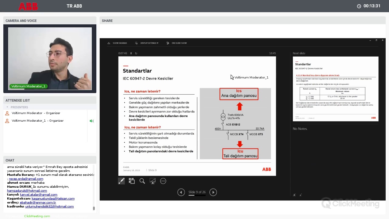 ABB - e-Design Yazılımı ile OG/AG Kısa Devre Hesaplamaları Semineri