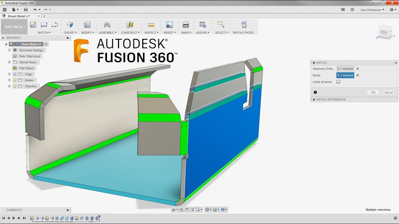 Take Sheet Metal To The Next Level — Fusion 360 Tutorial — #LarsLive 135