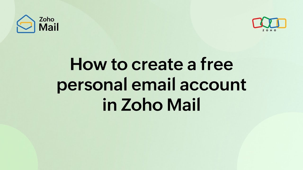 Как создать бесплатный личный почтовый ящик в Zoho Mail