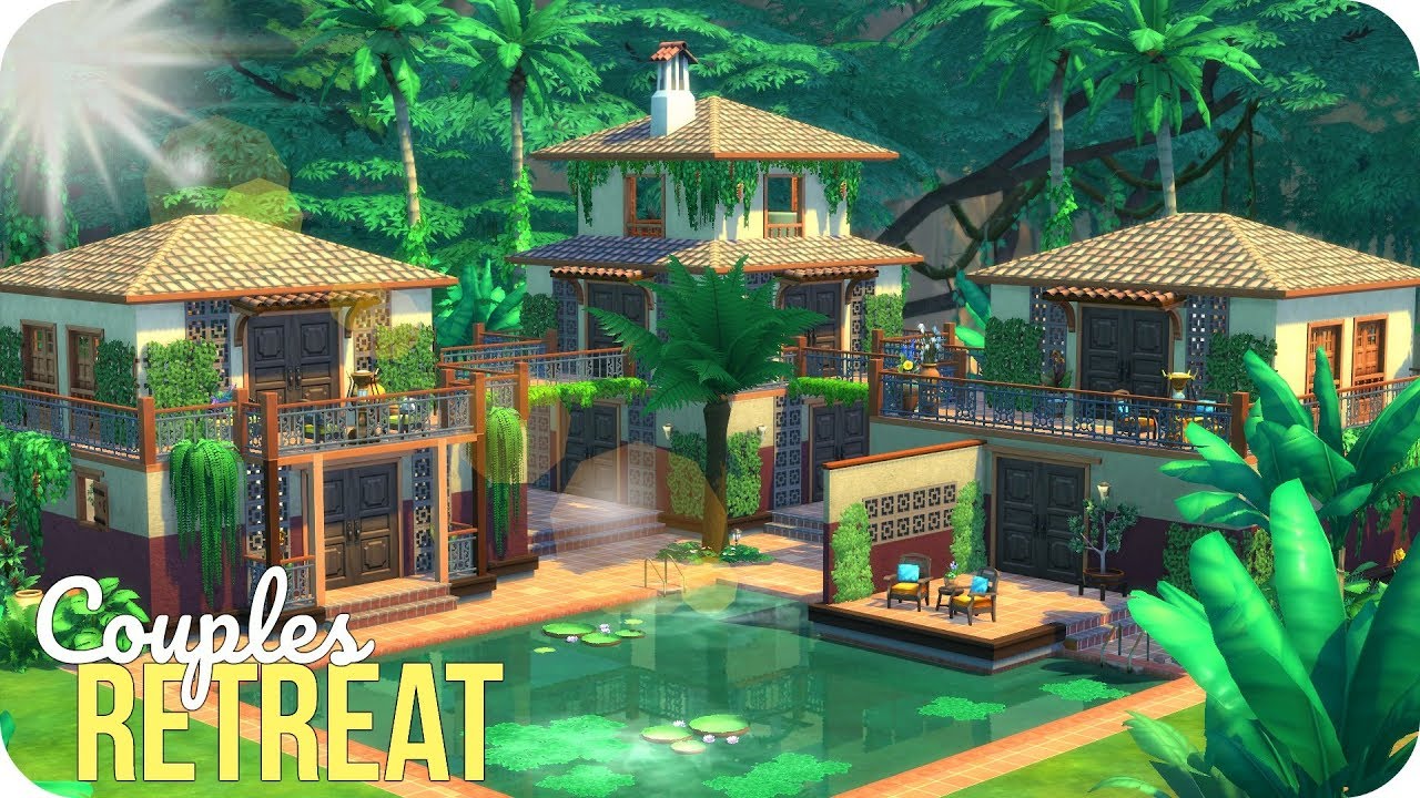 COUPLES RETREAT 🌴 | Sims 4 Jungle Adventure Speed Build