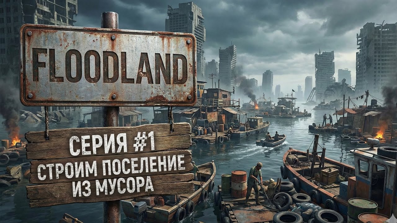 Floodland. Часть 1. СТРОИМ ПОСЕЛЕНИЕ ИЗ МУСОРА.