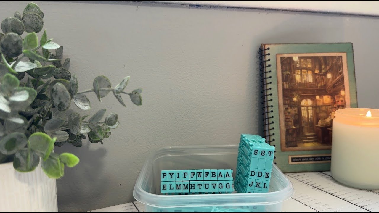 ASMR Crafting | ‘Clickables’ Stamp Set in Plastic Case Sounds | No Talking 