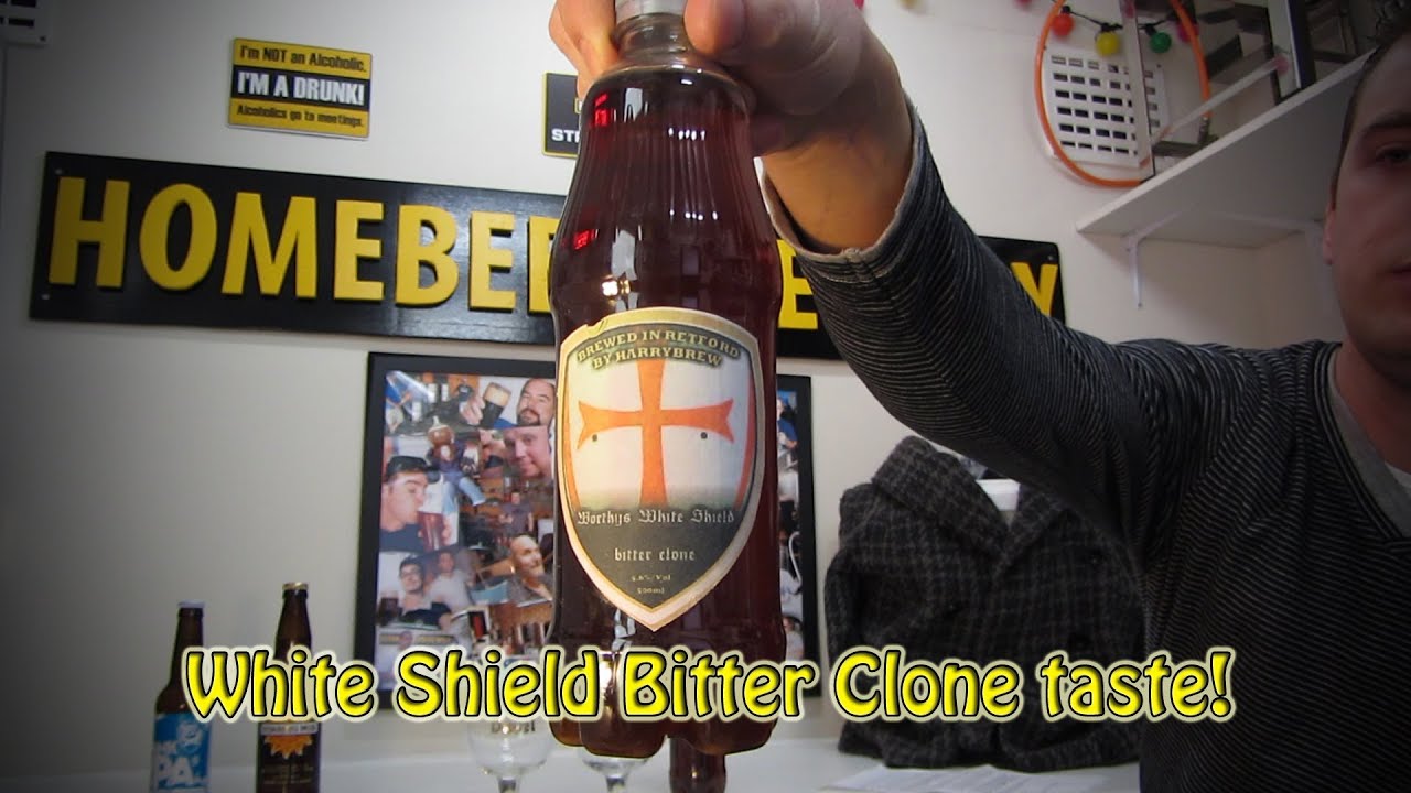 Taste video of the White Shield Bitter Clone brewed bij Harrybrew69!