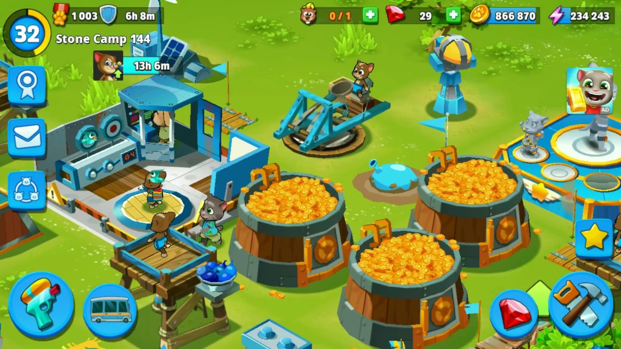 Talking Tom Camp - Level 32 e 33 - Melhorando o acampamento (Jogo/Game) - Parte 6