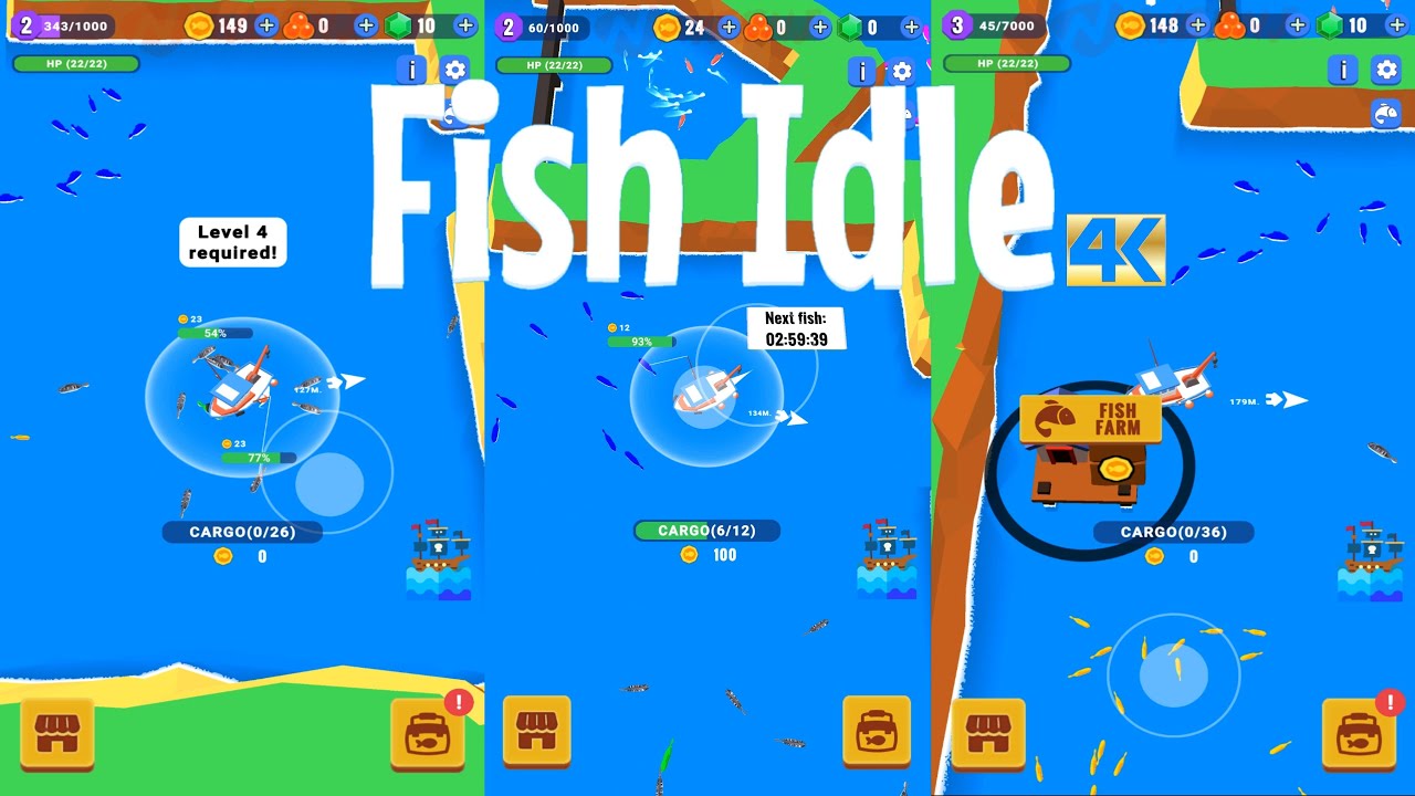 Fish idle | Addictive Fishing Simulator Game | 4K