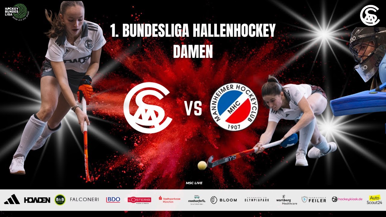 MSC Live: MSC vs MHC - 1. Bundesliga Hallenhockey Damen - 25.01.2026 12:00 Uhr