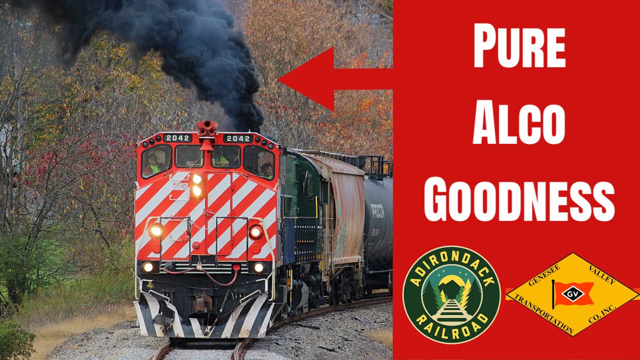 SMOKING Adirondack Alcos: Heavy Haul on the Mohawk, Adirondack & Northern + Adirondack Railroad