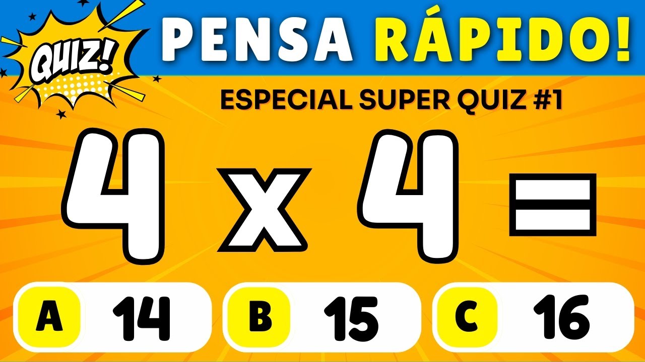 🚨 ESPECIAL SUPERQUIZ de Matem&aacute;tica #1 [SER&Aacute; QUE VOC&Ecirc; CONSEGUE ACERTAR TODAS]