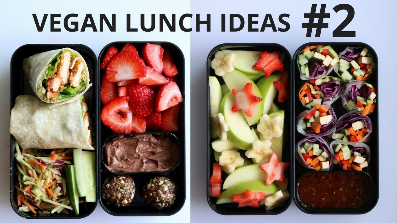 VEGAN SCHOOL LUNCH IDEAS PART 2 (wraps, noodles, spring rolls)