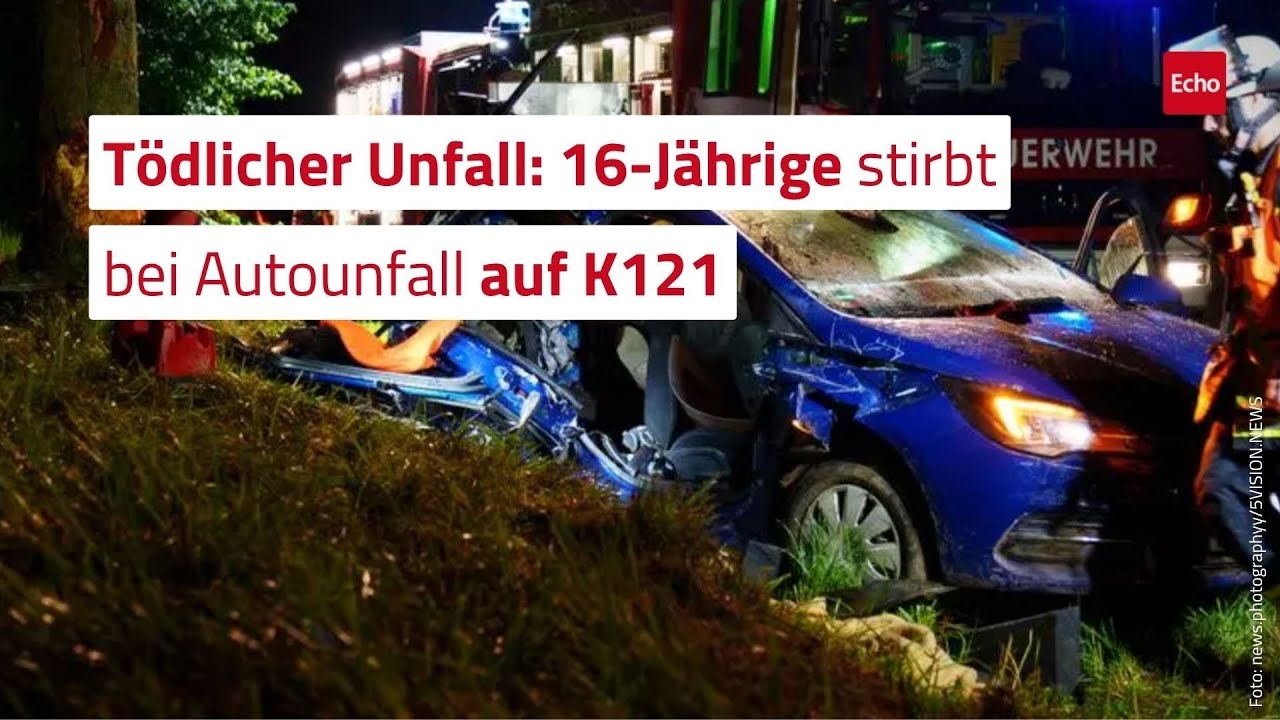 T&ouml;dlicher Unfall: 16-J&auml;hrige stirbt bei Autounfall auf K121