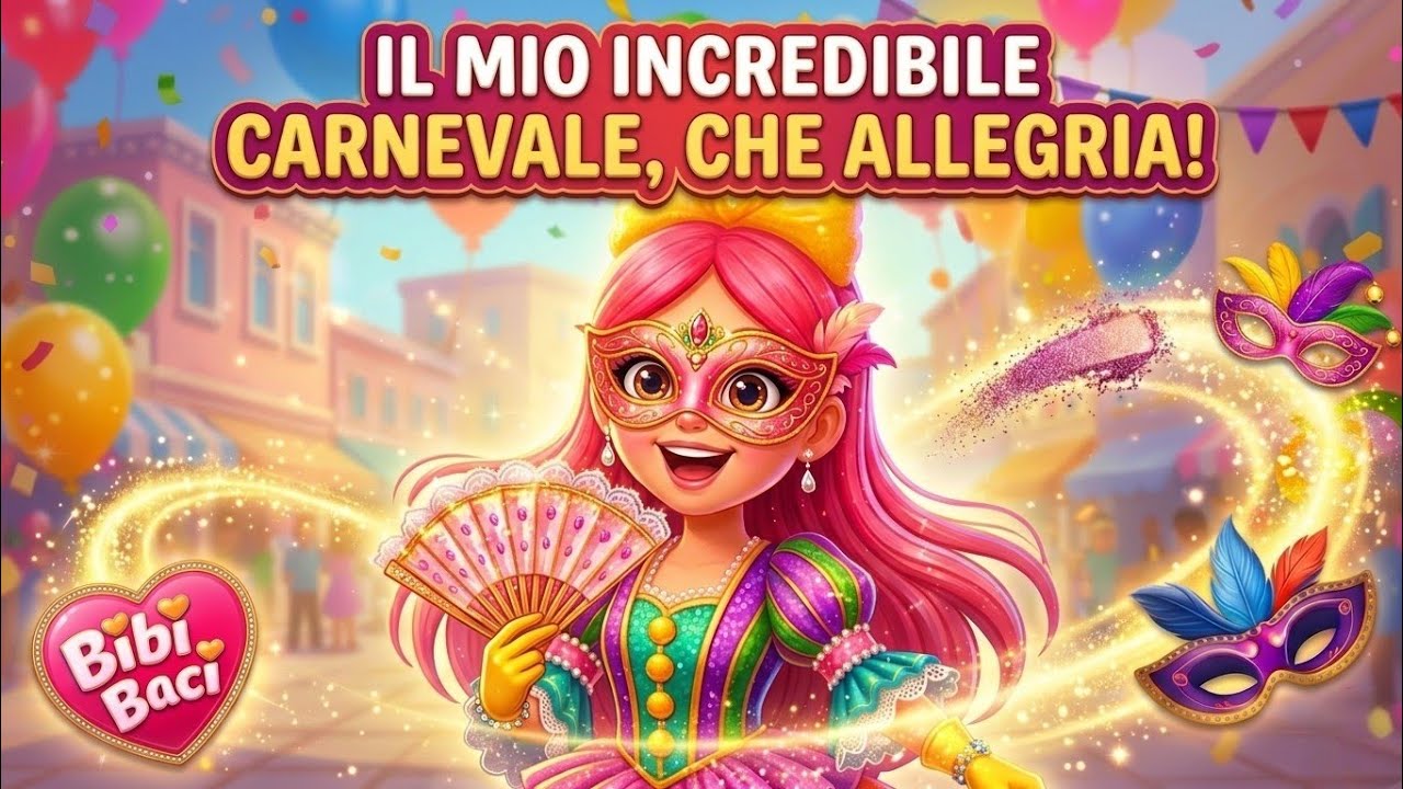 Carnevale, che allegria! 🥳 Canzone di Carnevale per Bambini e Scuola dell'infanzia 🎭 - Bibi Baci