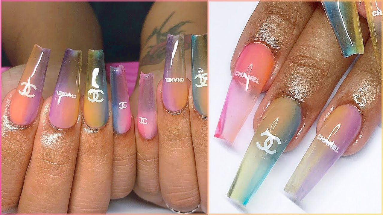 Acrylic Tips & Tricks for Beginners | Shiny Jelly Chanel Candy Glass Nails