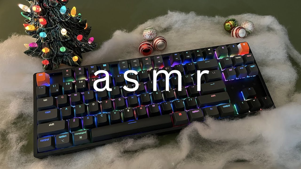 Cozy Christmas ASMR Typing 4K Keyboard Sounds No Talking 耳かき /  해주세요 / 奥术魔刃