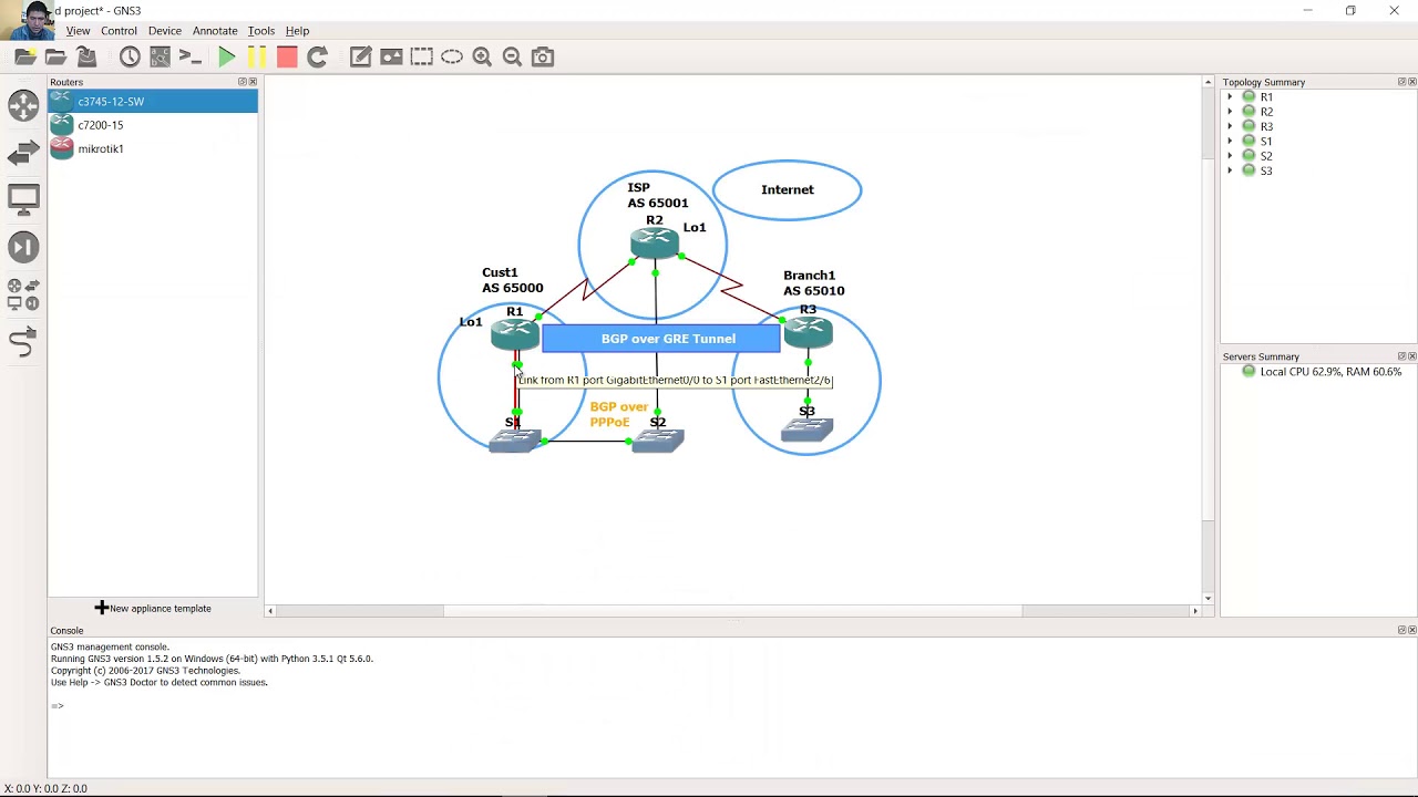 3.6.1.3 Lab - Configure a Branch Connection