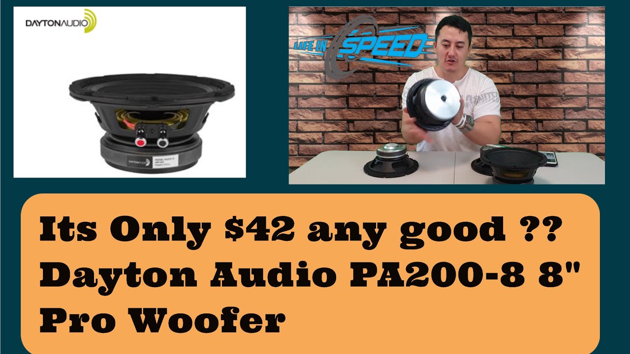 А этот хороший? Тест 8-дюймового динамика Dayton Audio PA200-8 Pro Woofer и 8-дюймового динамика ...