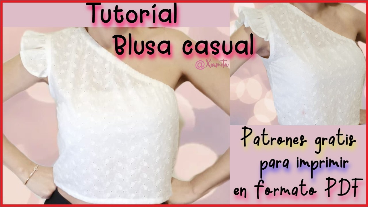 🧵🪡BLUSA TOP CASUAL CON PATRONES GRATIS TALLAS  S M  L  XL - BLUSAS DE VERANO - BLUSAS DE MODA