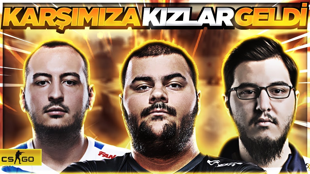 KARŞIMIZA KIZLAR GELDİ | CS:GO Faceit Yayın Anları