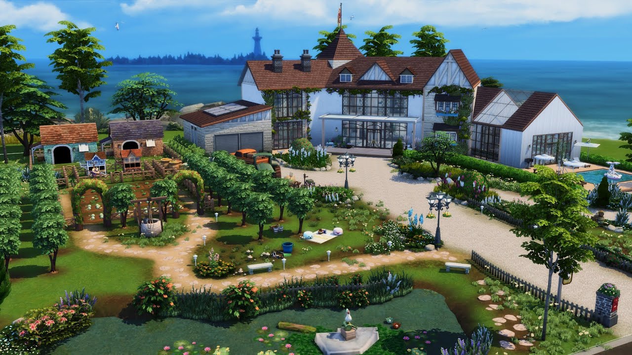 Generations Family Farm 🌻🐮 The Sims 4 - Stop motion speed build (No CC)