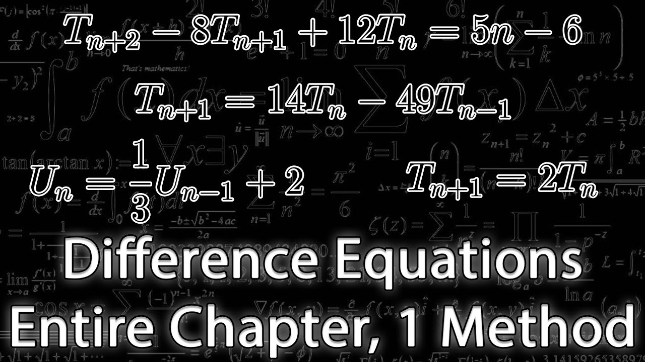 A one-size-fits-all method for Difference Equations | LC Applied Maths