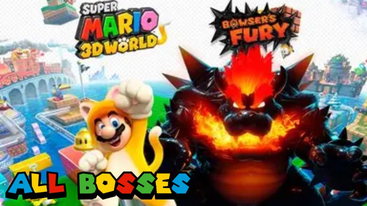 Super Mario 3D World + Bowser's Fury - All Bosses (No Damage)
