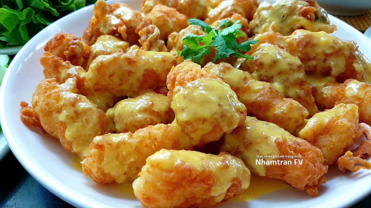 MỰC CHIÊN GIÒN SỐT TRỨNG MUỐI vị ngọt béo bùi thơm ngon đậm đà hợp đãi tiệc gia đình |Nhamtran FV