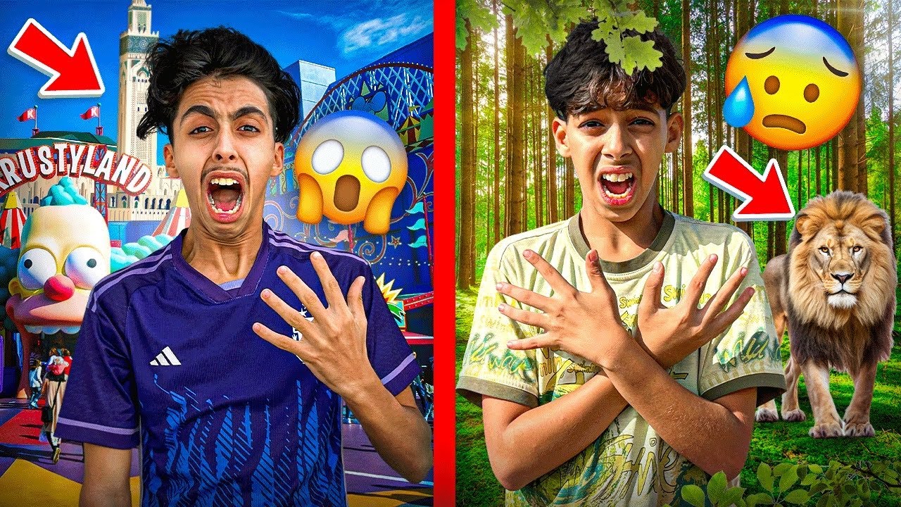 و أخيرا يوم كامل في مدينة الألعاب 🎢😱 تلاقينا أخطر حيوان فالعالم 🦁😰