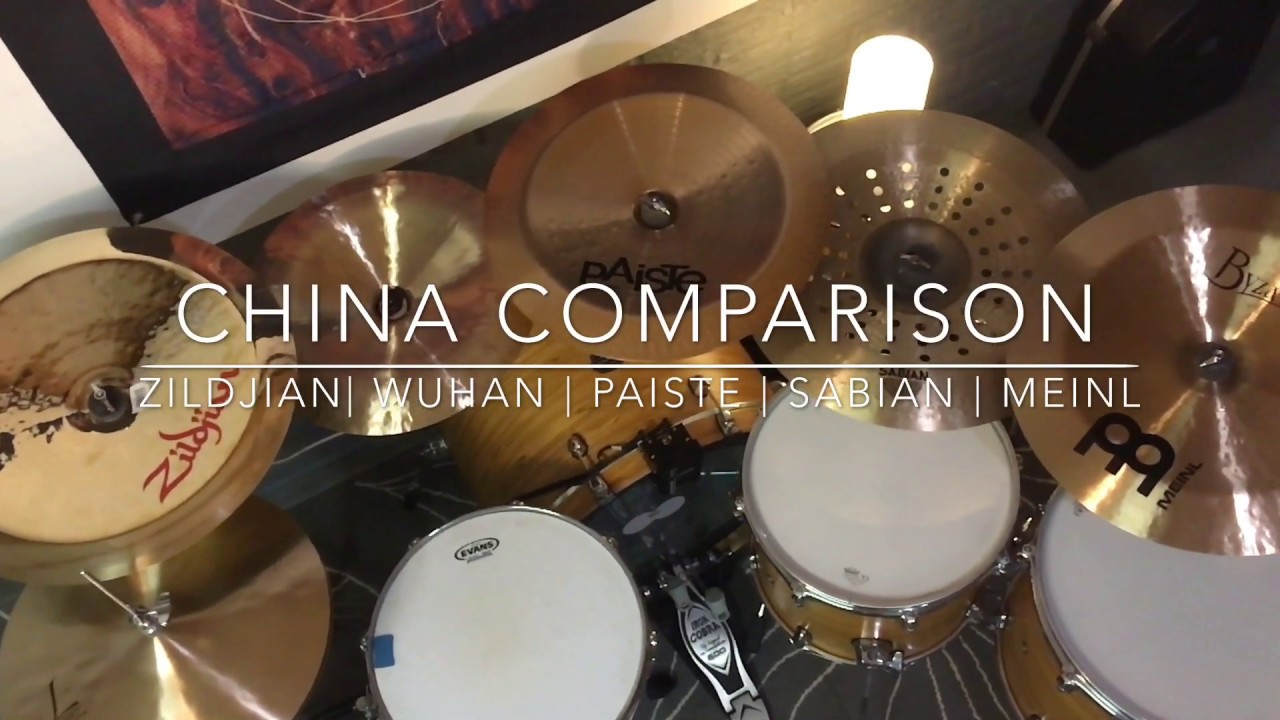 China Cymbal Comparison - Zildjian Oriental | Wuhan | Paiste PST5 | Sabian AA Holy | Meinl Byzance