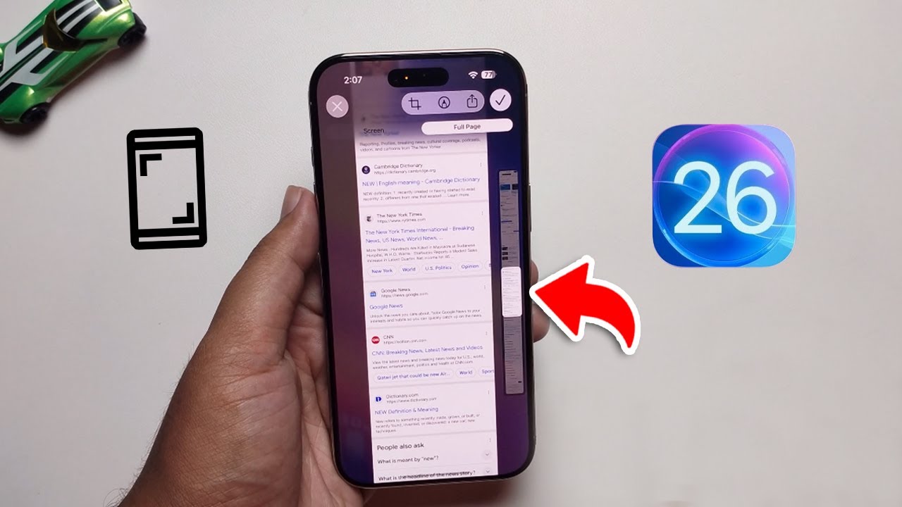 iOS 26 : How to take full page screenshot in iPhone