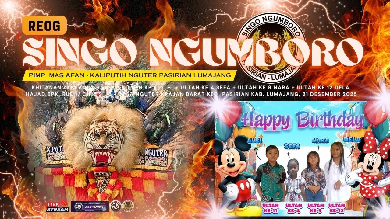 4. LIVE MALAM REOG SINGO NGUMBORO KHITANAN ALBI HAJAD BPK. RUDI / CIP / SILA NGUTER 21 DESEMBER 2025