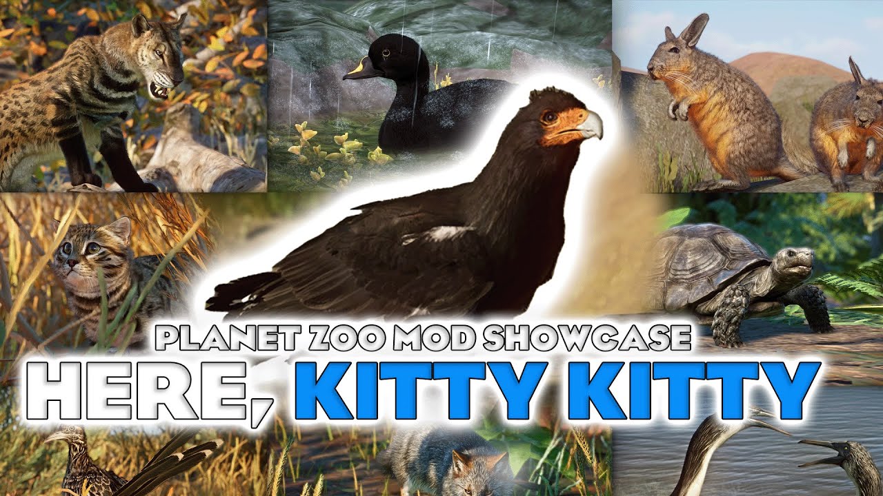 🦁 ВОТ, КОТЕНОК! 30+! Новые виды! | Демонстрация модов для Planet Zoo